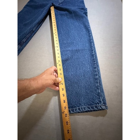 Vintage Tommy Hilfiger Jeans Mens 32 Blue Denim Straight Pocketed Men 32X32. - Picture 8 of 10
